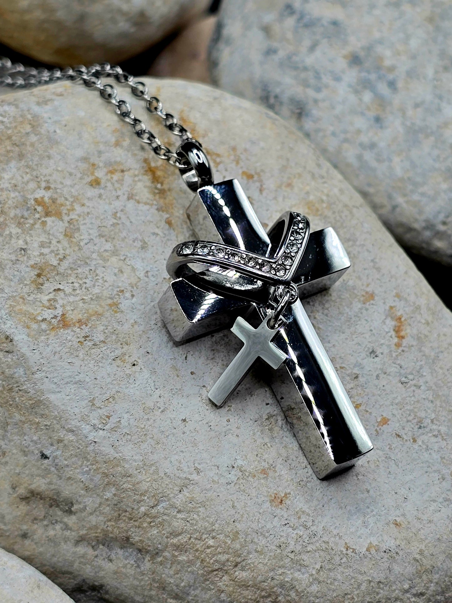 Stainless steel cross - SILVER