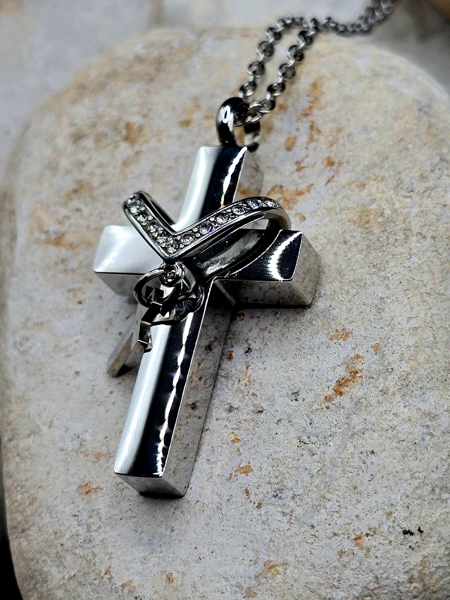 Stainless steel cross - SILVER