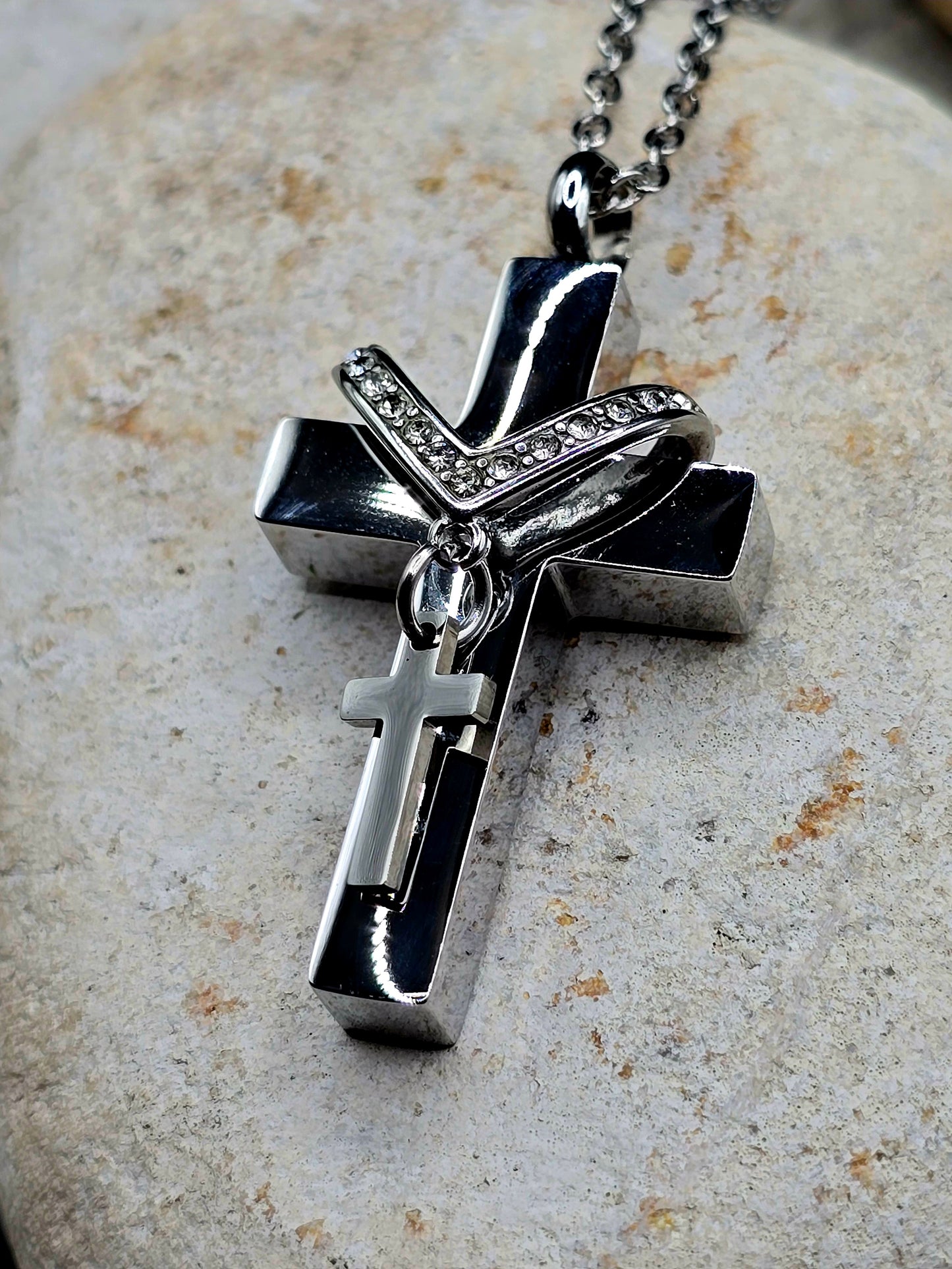 Stainless steel cross - SILVER
