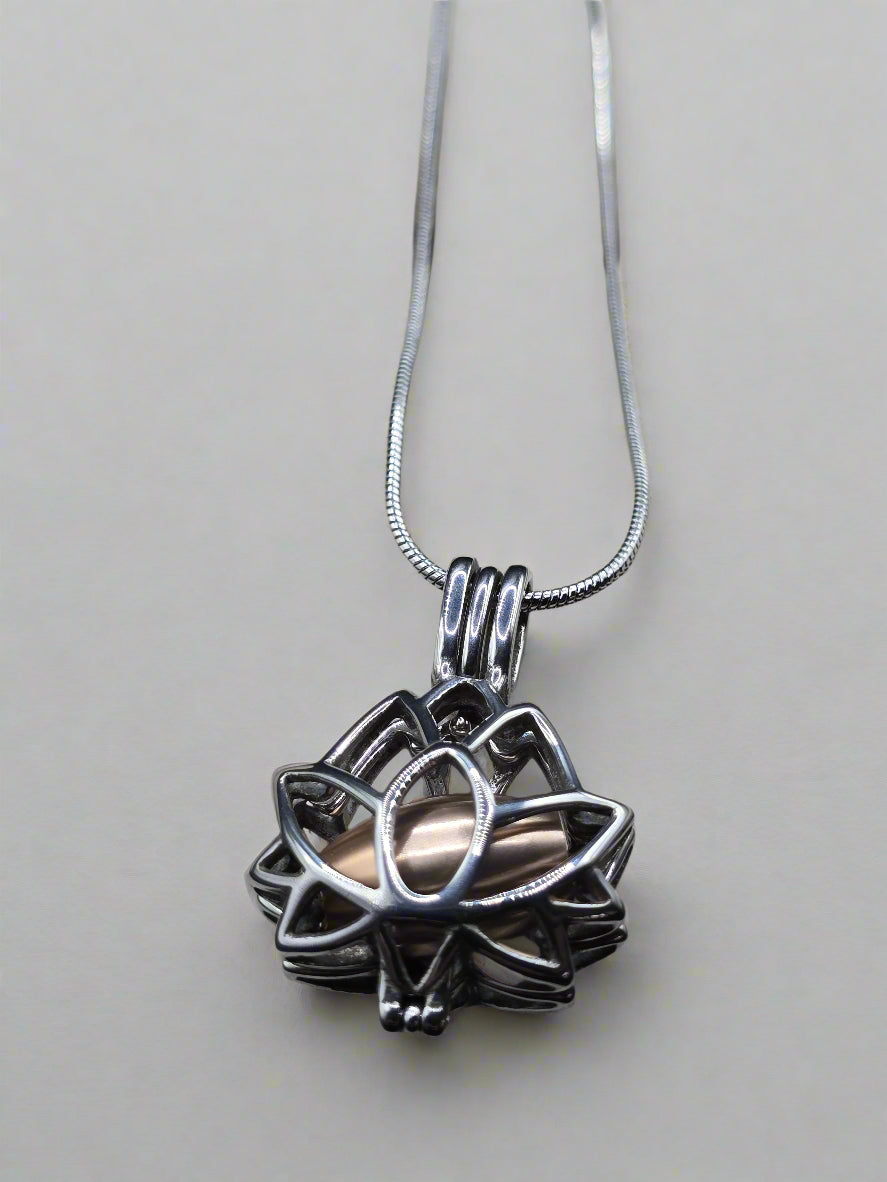 Stainless steel silver and rose gold Flower urn