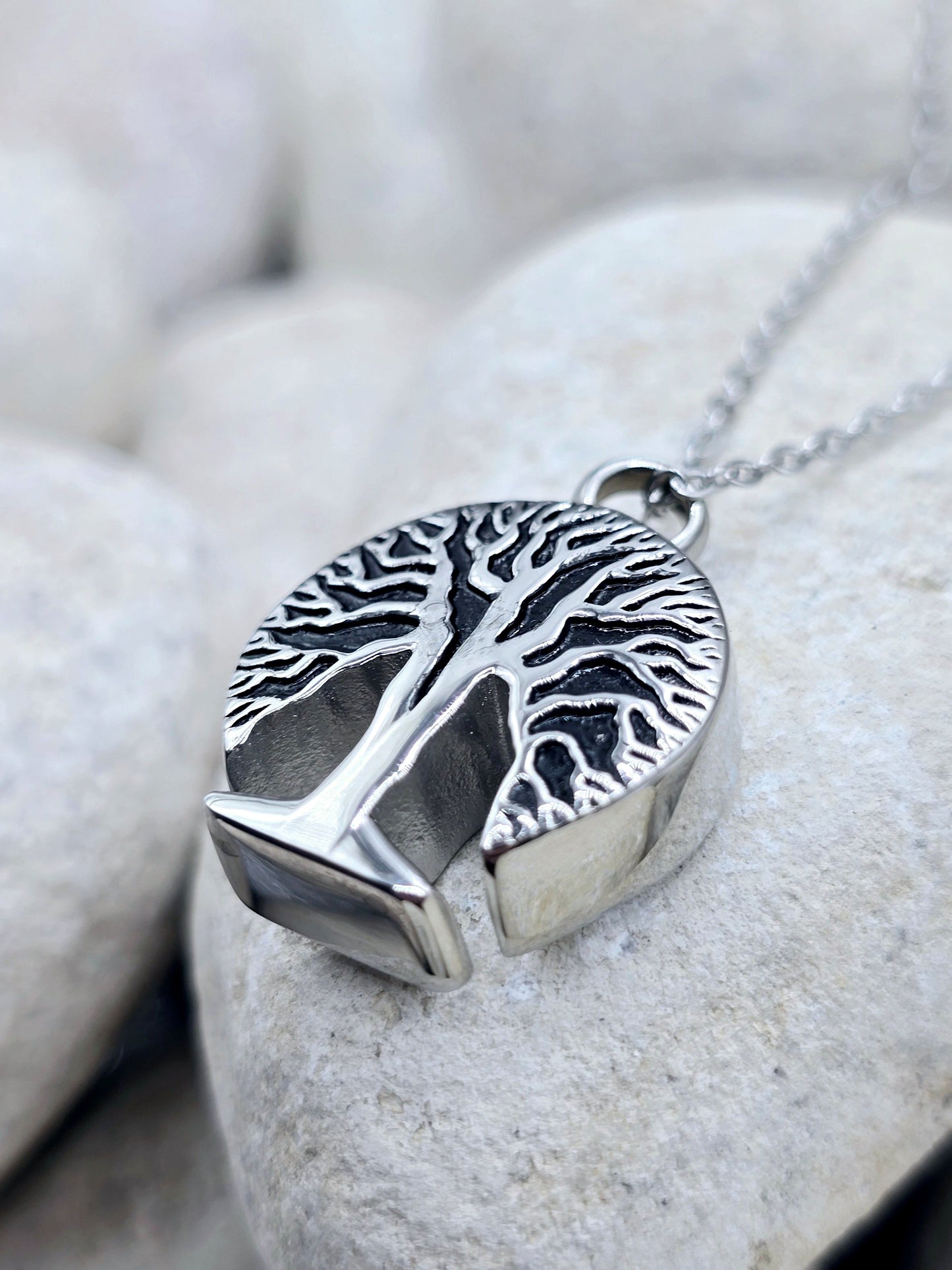 Tree of life urn pendant and chain