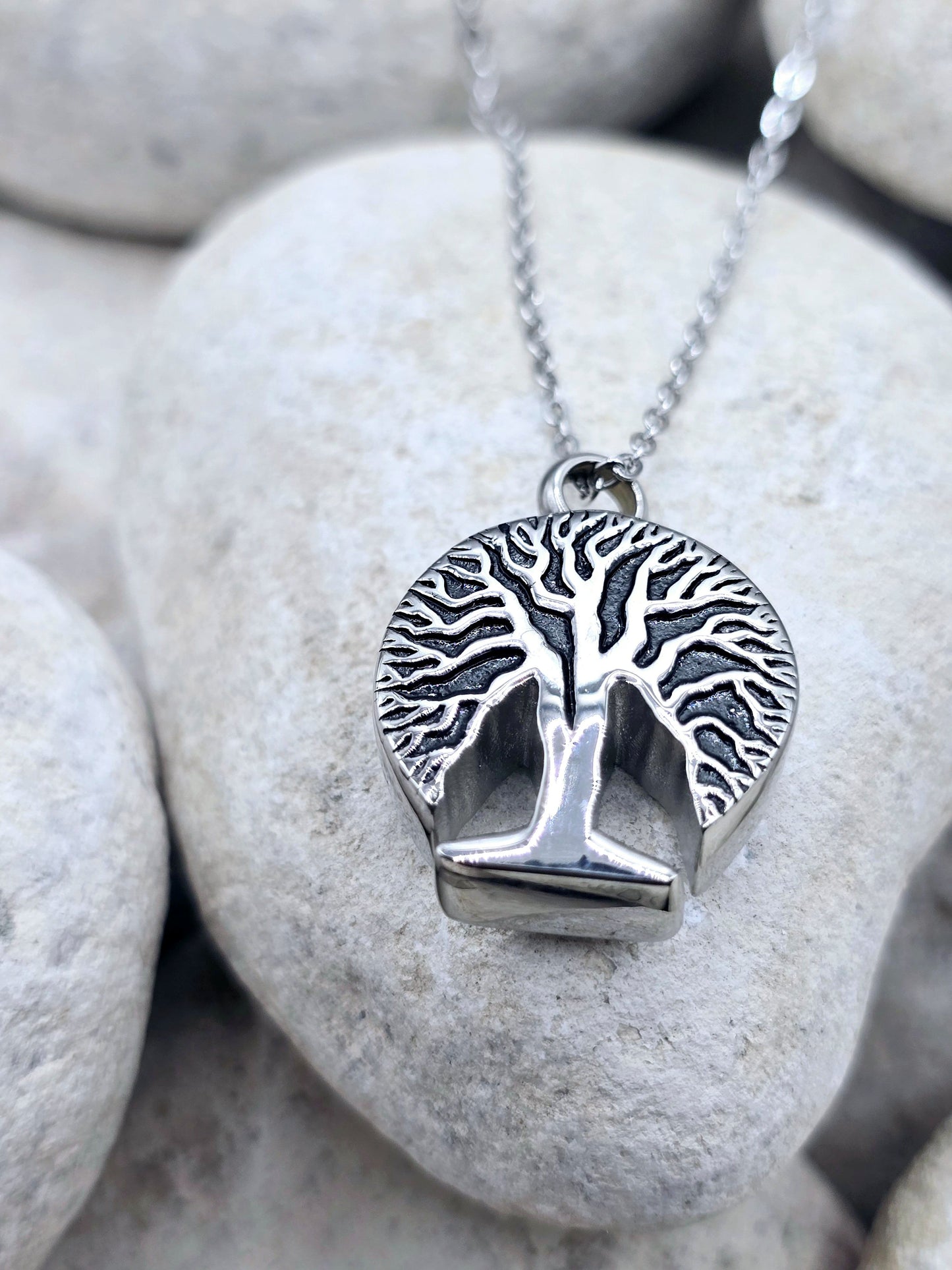 Tree of life urn pendant and chain