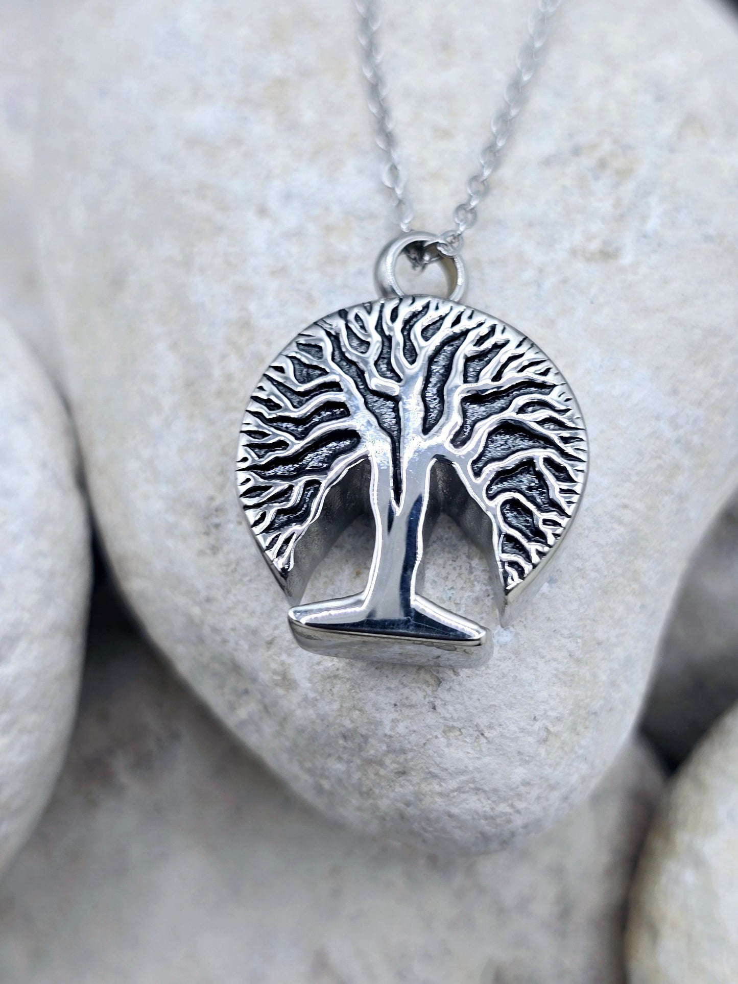 Tree of life urn pendant and chain