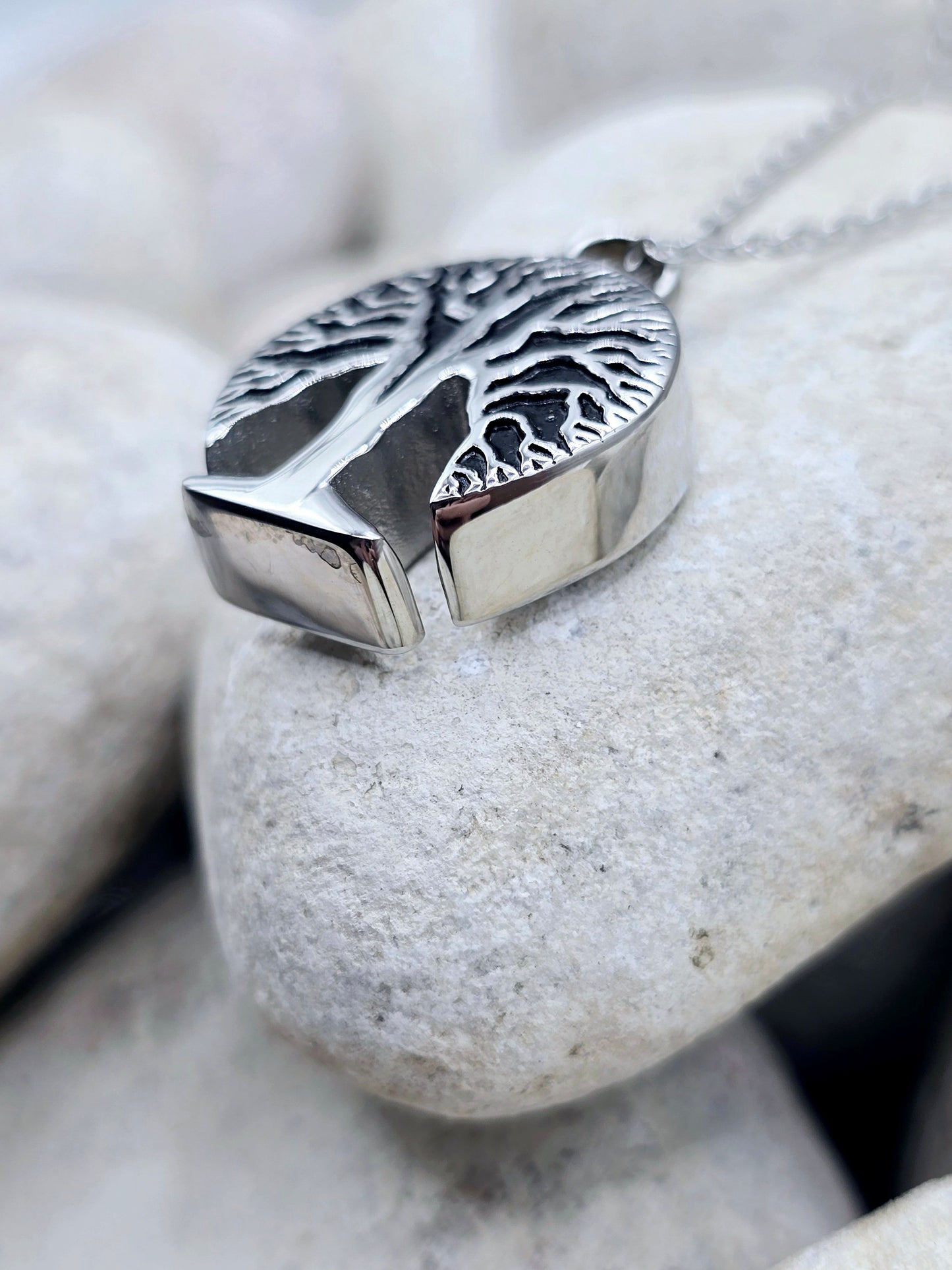 Tree of life urn pendant and chain