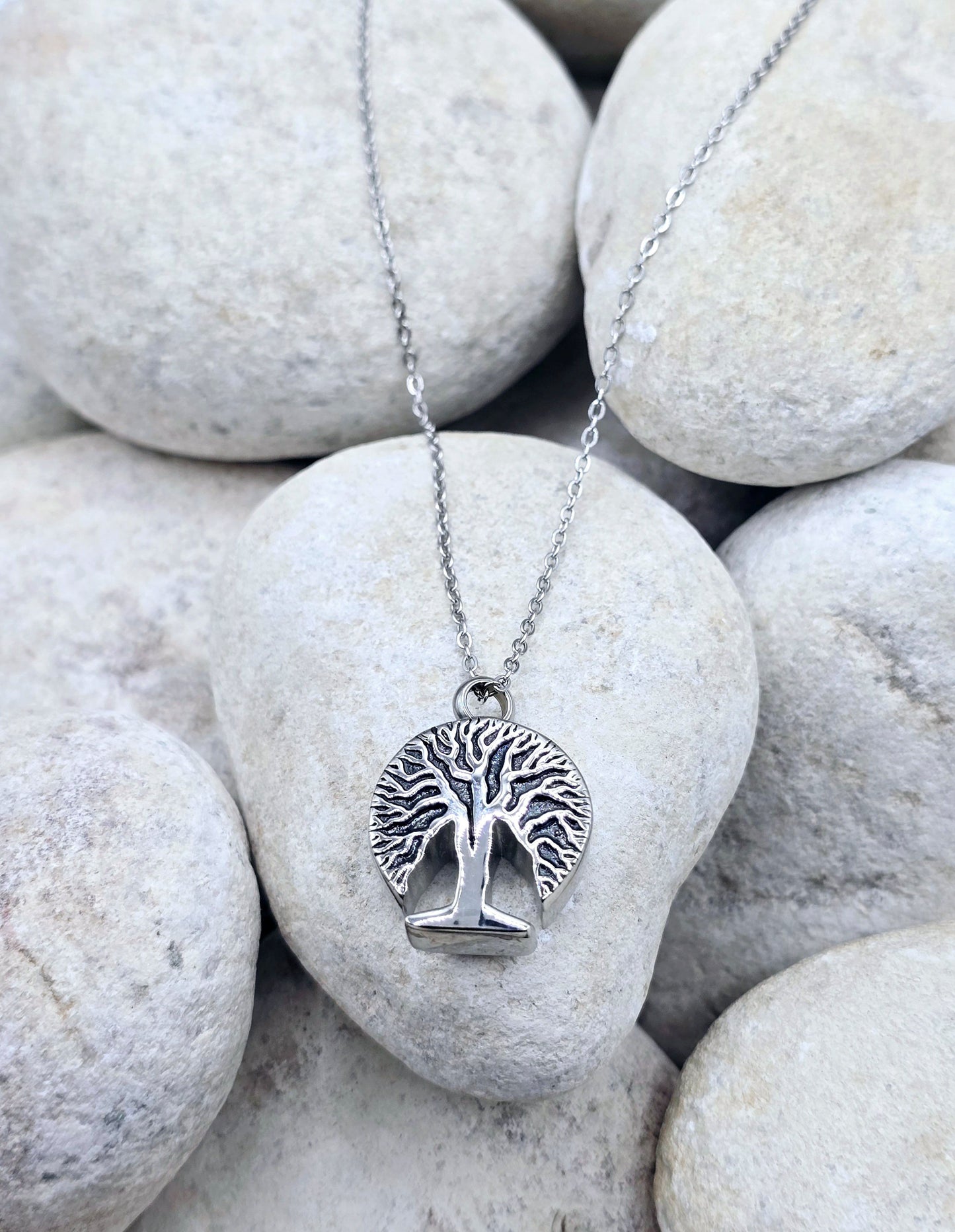 Tree of life urn pendant and chain