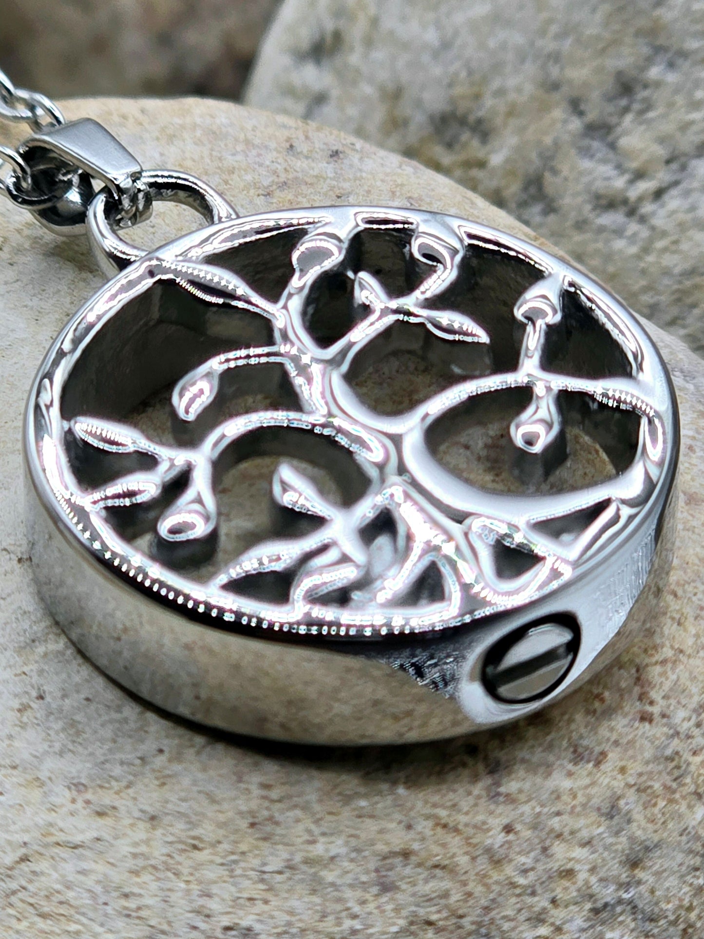 Tree of life urn pendant and chain