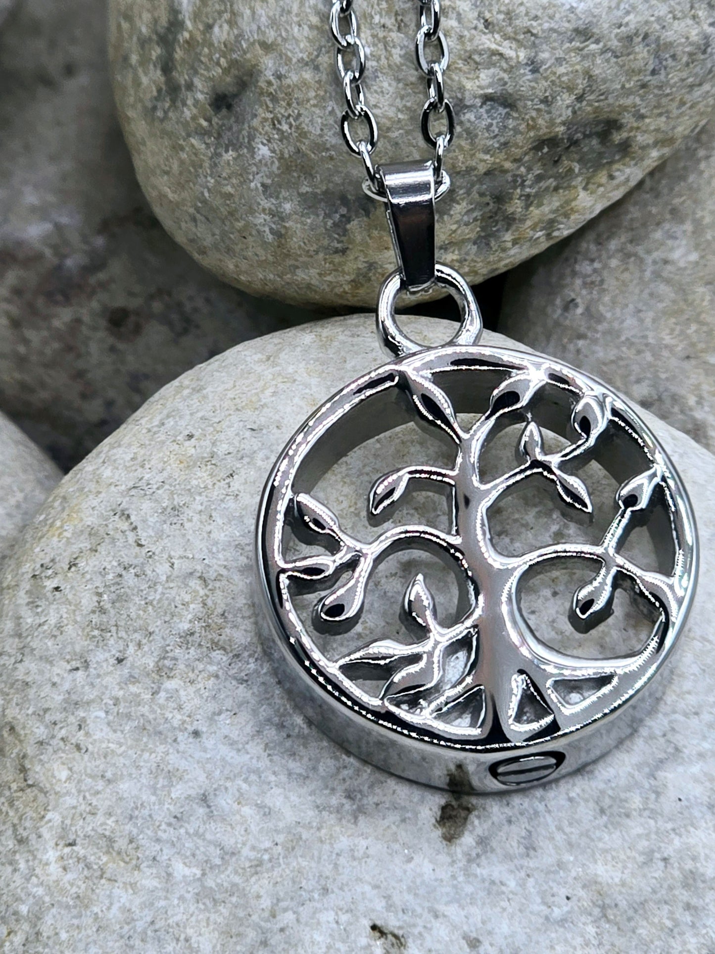 Tree of life urn pendant and chain