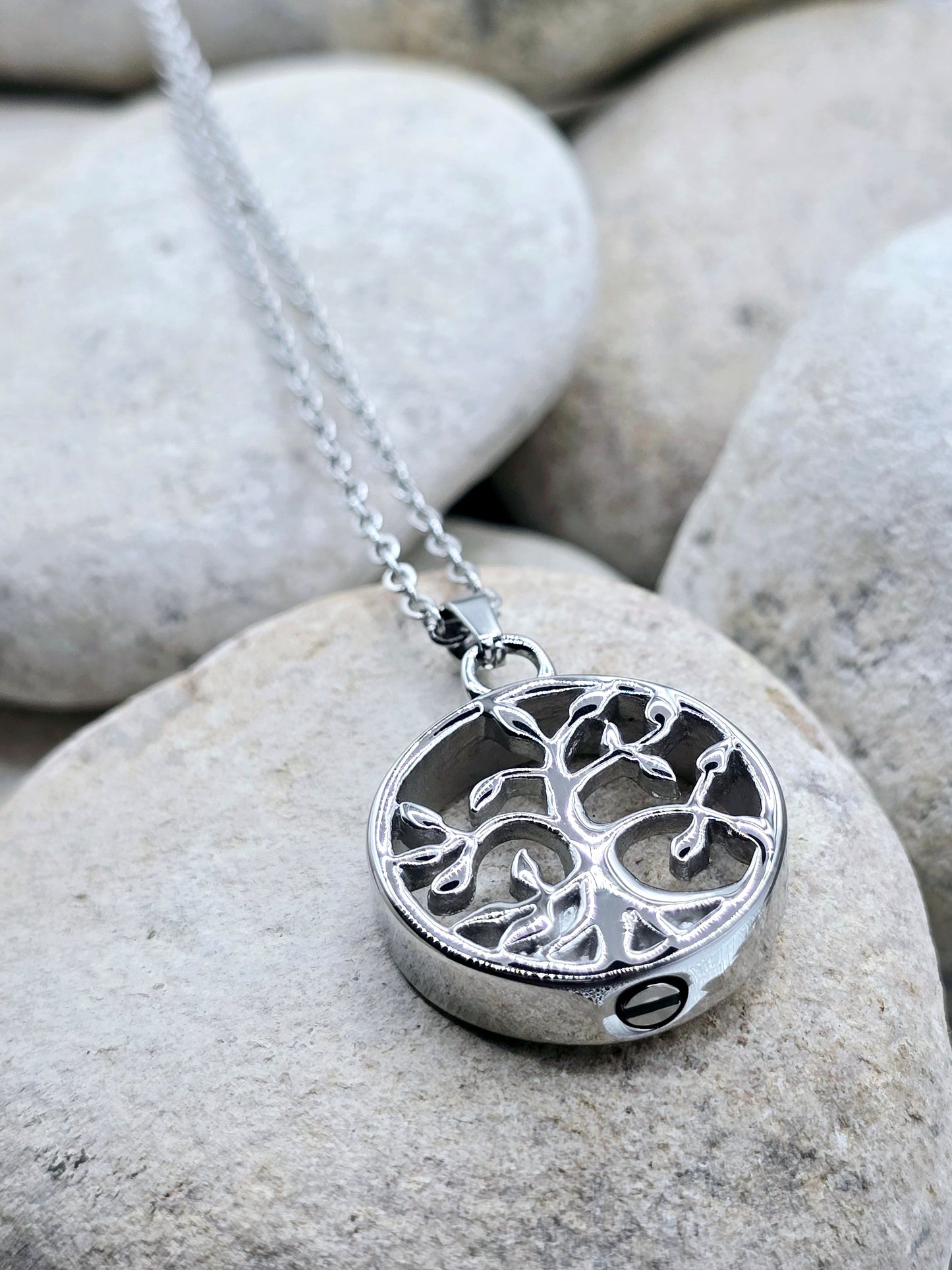 Tree of life urn pendant and chain